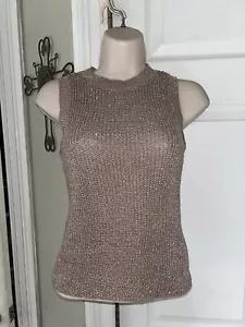 Atmosphere Sweater Top NWT 4 Small Y2K Mauve Metallic Stretch Whimsy Fairy Glam - Picture 1 of 10