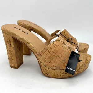 Neue hellbraune Plateau-Kork-Heels von Torrid – Größe 8W - Bild 1 von 7