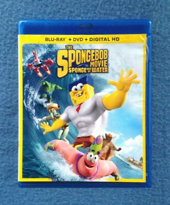 BLU-RAY & DVD 2 DISC SET THE SPONGEBOB SQUAREPANTS MOVIE SPONGE OUT OF WATER PG Foto 1 de 2