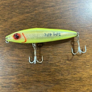 Esca da Pesca Top Dog Topwater Articoli Sportivi Esche Usata Giallo Neon Verde - Foto 1 di 3