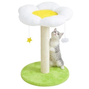 Cute Cat Scratching Post Flower Cat Tree for Indoor Cats Cat Scratcher with B... - Picture 1 of 8