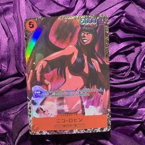 Nico Robin Devil ONE PIECE oro floreale regine sexy Waifu ACG Holo carta ragazza - Foto 1 di 5