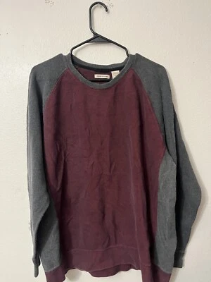 VTG DKNY JEANS Men XXL Maroon Cotton Blend Pullover Sweatshirt - Image 1 of 4