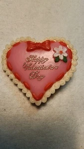 Vintage 1980 American Greetings Happy valentines Day Heart pin broach - Picture 1 of 3
