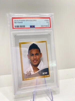 Rookie Neymar 2010 Panini Brasileiro 300 EX Psa 5 Panini - Imagen 1 de 2