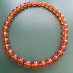 Collier de perles rondes ambre - Photo 1 sur 15