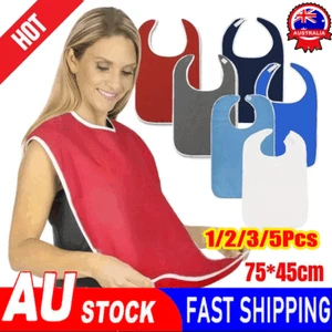 Bib Clothing Protector Apron Adult Elderly Disable Mealtime Aid Large Waterproof - Picture 1 of 39