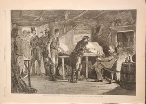 The Luck Of Roaring Camp California Gold Rush Henry Bacon Harper's Weekly 1881 - Imagen 1 de 1