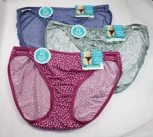 NWT set/3 VANITY FAIR ILLUMINATION STRING BIKINI 18108 XL/8 VINE GREEN BLUE DATE - Picture 1 of 5