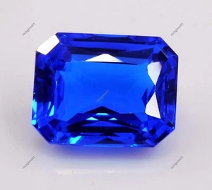 14 Ct Extremely Rare Blue Sapphire Emerald Natural Certified Loose Gemstone - Picture 1 of 6