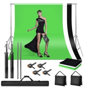 3x2M Hintergrundsystem Ständer Stativ Hintergrund Fotostudio Fotografie - Bild 1 von 9