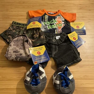 Build A Bear Rock Hero Orange Guitar T Shirt Shorts Boxers Shoes Bag Brand New! - Picture 1 of 12