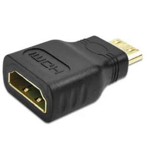 mini hdmi to hdmi adapter gold plated male to female converter for hdtv f-$y - Photo 1/9