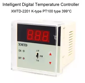 Controlador de temperatura digital inteligente XMTD-2201 tipo K PT100 tipo 399°C - Imagen 1 de 7