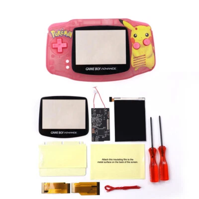 8 Colors Mod IPS V2 Backlight Screen Set For Game Boy Advance GBA -Pokemen Case - Image 1 of 4