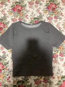 Short sleeve top, ValleyGirl cropped T-shirt, soft polyester knit fabric - Picture 1 of 3