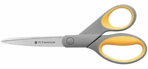 Westcott 8 Inch Titanium Scissors Straight Soft Rubber Grip Ergonomic - Picture 1 of 6