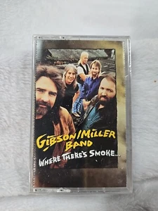 SEALED Gibson/Miller Band New CASSETTE TAPE Where There's Smoke country ca39 - Imagen 1 de 2
