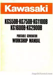 Kawasaki KG Portable Generator Service Manual - Bild 1 von 1