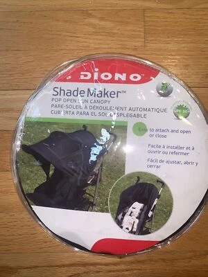 DIONO Shade Maker Pop Open Cochecito Sombra Cubierta, Toldo Negro UPF50+ Foto 1 de 3