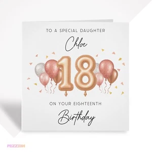 Personalised 18th Birthday Card for Daughter Niece Granddaughter – Gift for Her - Picture 1 of 5