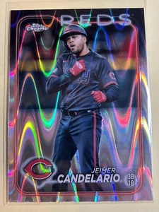 2024 Topps Chrome RayWave Refractor #239 Jeimer Candelario Cincinnati Reds - Picture 1 of 2