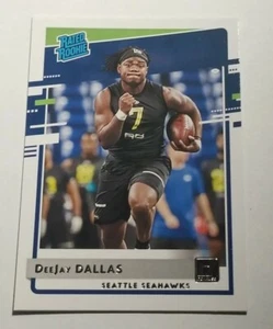 DEEJAY DALLAS 2020  Donruss RATED ROOKIE  #345 SEATTLE SEAHAWKS  - Picture 1 of 2