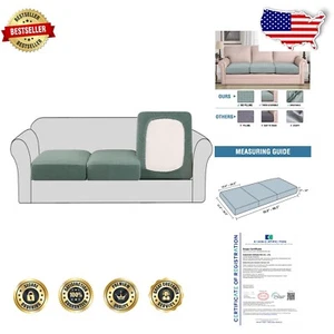 Non-Slip High Stretch Sofa Covers - Protect and Style Your Cushions - Sage - Picture 1 of 10