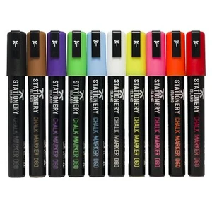 Kreidestifte für Tafel Abwaschbar Kreidestift für Fenster 10 Farben Kreidemar... - Bild 1 von 9