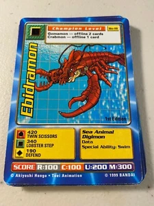 LOT OF 4 EBIDRAMON CHAMPION LEVEL BO 18 Bandai Digimon Card Series 1999 - Picture 1 of 1