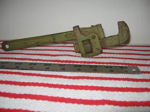 Llave de tubería forjada de acero para herramienta vintage #10 mandíbulas abiertas a 2" garantizadas - Imagen 1 de 11