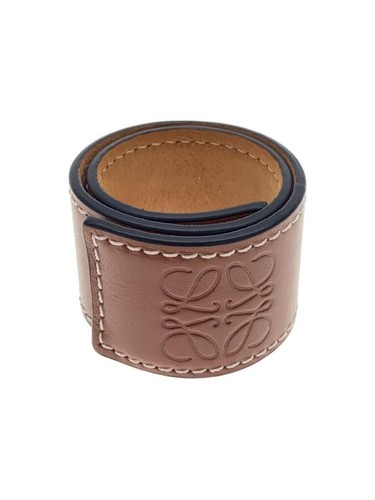 Bracciale LOEWE slap anagramma logo pelle marrone donna