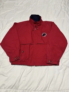 Vintage Santa Anita Park Windbreaker Jacket Size L Horse Racetrack Equestrian - Picture 1 of 6