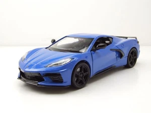 Chevrolet Corvette Stingray C8 2020 Azul Coche a Escala 1:24 MotorMax - Imagen 1 de 9