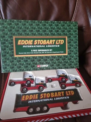 Corgi TY99158 EDDIE STOBART 5-piece superhauler set Scania Volvo Renault DAF MIB - Image 1 of 4
