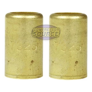 2 Pack Brass Ferrule 9/16" Inner Diameter 7/16" Pierce Smooth Crimp Hose Fitting - Picture 1 of 6