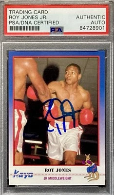 Roy Jones Jr. BOXING Signed Autograph 1991 Kayo Rookie Card # 116 Authentic Auto - Image 1 of 2