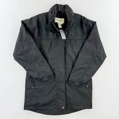 New EDDIE BAUER Womens Gore-tex Parka Rain Coat Size XS Womens Black NWT - Image 1 of 4