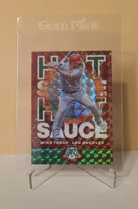Mike Trout - 2021 Panini Mosaic - Hot Sauce - Green Mosaic Prizm - MINT  - Picture 1 of 2
