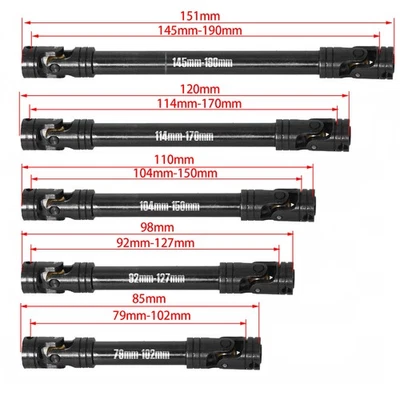 CVD Steel Drive Shaft for 1/10 RC Car Crawler For Axial SCX10 TRX4 Capra D90 - Image 1 of 4