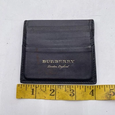 Burberry Card Holder Wallet MENS Brown Leather 100% Authentic VGC SEE PICS - Image 1 of 4