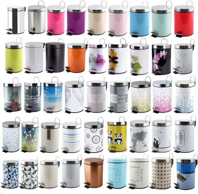 MSV Abfalleimer Kosmetikeimer Mülleimer Treteimer Tretmülleimer Bad Badeimer 3L  - Bild 1 von 2