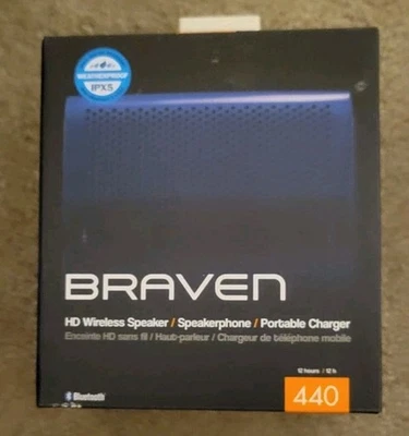 Braven 440 HD Wireless Waterproof Bluetooth Speaker  Blue New In Box - Image 1 of 4