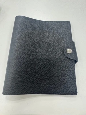 Cubierta para cuaderno Hermes Ulysse PM de cuero negro Togo 6,3 x 5,1 pulgadas Foto 1 de 4