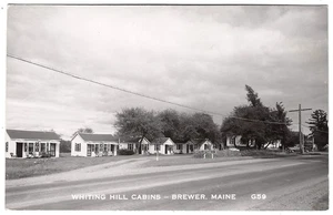 Brewer, Maine RPPC - Whiting Hall Cabins Foto Real Postal #G59 - Imagen 1 de 2