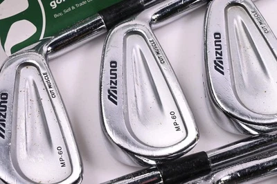 Mizuno MP-60 Irons / 3-9i / Stiff Flex Dynamic Gold S300 Shafts / No #8 Iron - Image 1 of 4