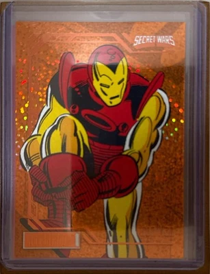 Iron Man 2024 Upper Deck Allegiance Marvel Secret Wars #87 Orange Glitter /199 - Image 1 of 2