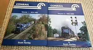 Conrail Volume 1 1976-1982 & Volume 2 1983-1990 Hartley Hardcover 1st Printings - Picture 1 of 2