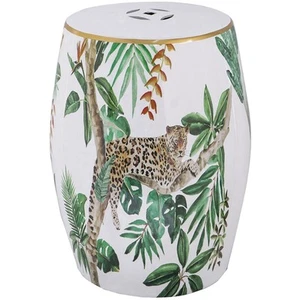 A&B Home 2193-DS Ceramic Jungle 17.9 inch Multi Color Stool - Picture 1 of 11