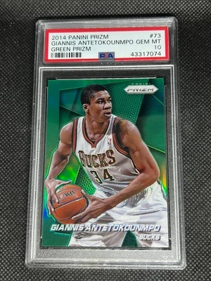 Giannis Antetkounmpo 2014-15 Prizm Retail Green Prizm SP #73 PSA 10 Bucks - Image 1 of 2